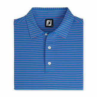 Men's Footjoy Golf Shirts Blue/Pink/White NZ-306201
